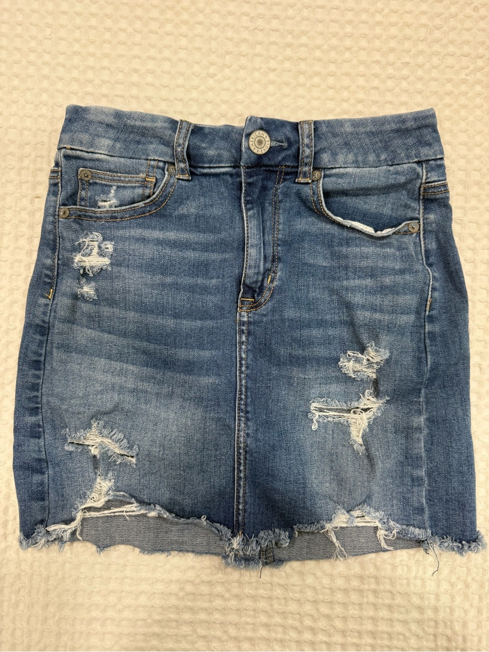 American Eagle Outfitters Dark Blue Denim Skirt
